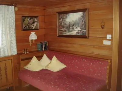 Ein Sitzbereich in der Unterkunft Apartment Sutterlüty