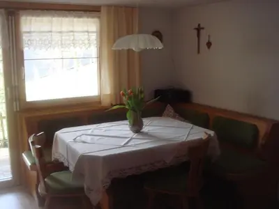 Ein Sitzbereich in der Unterkunft Apartment Sutterlüty