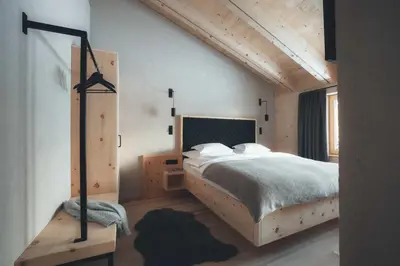 Ein Bett oder Betten in einem Zimmer der Unterkunft Die Lecherin
