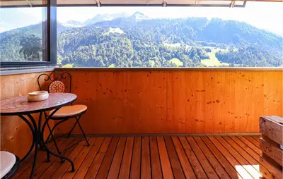 Ein allgemeiner Bergblick oder ein Berglick von der Ferienwohnung aus