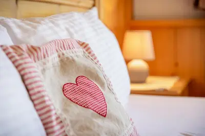Ein Bett oder Betten in einem Zimmer der Unterkunft Haus Schrofenwies