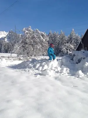 Haus Konzett im Winter
