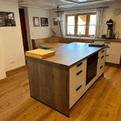 Küche/Küchenzeile in der Unterkunft Walserhaus Fritz