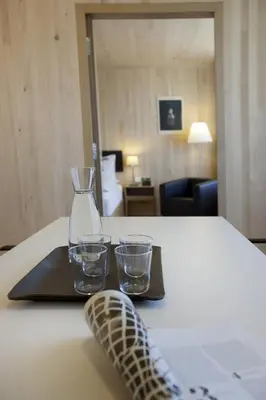 Ein Bett oder Betten in einem Zimmer der Unterkunft Hotel am Garnmarkt