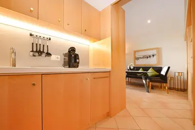 Küche/Küchenzeile in der Unterkunft Apartment Marent Garten Chalet