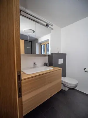 Ein Badezimmer in der Unterkunft Burtscherhof in Braz
