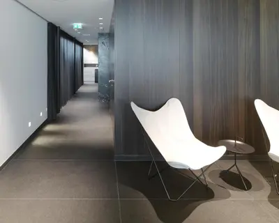 Ein Sitzbereich in der Unterkunft Das Flint