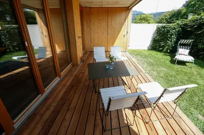 Ein Garten an der Unterkunft Gartenwohnung mit 3 Schlafzimmer in Klaus