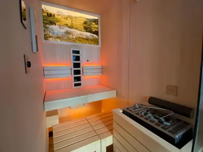 Küche/Küchenzeile in der Unterkunft Dahoam - neue Ferienwohnung mit Kamin und Sauna