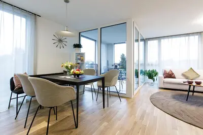 Ein Sitzbereich in der Unterkunft Wohlfühlapartments in Hard