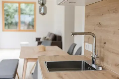 Küche/Küchenzeile in der Unterkunft am Greben Apartments drei - vier - fünf