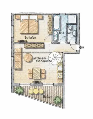 Grundriss der Unterkunft Apartmenthaus Steiner