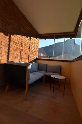 Ein allgemeiner Bergblick oder ein Berglick von der Ferienwohnung aus