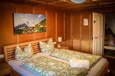 Ein Bett oder Betten in einem Zimmer der Unterkunft Bergoase Hohenegg