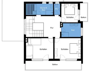 Grundriss der Unterkunft Ferienhaus Alpavera