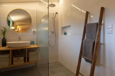 Ein Badezimmer in der Unterkunft Ferienhaus Alpavera