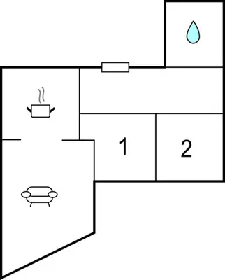 Grundriss der Unterkunft Ferienwohnung Mit Gartenzaun