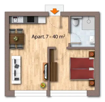 Grundriss der Unterkunft Berg Aparts Faschina Top 7