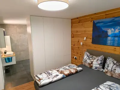 Ein Bett oder Betten in einem Zimmer der Unterkunft Casa Farnach