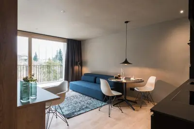 Ein Sitzbereich in der Unterkunft Livingreen Residences