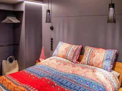 Ein Bett oder Betten in einem Zimmer der Unterkunft TINY 4 YOU - Ihre stilvollen TINY-Häuser am Bodensee