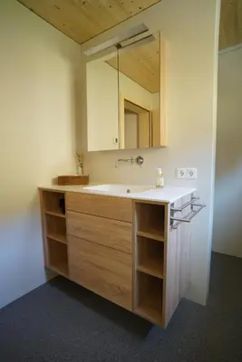 Ein Badezimmer in der Unterkunft Hirschberghütte