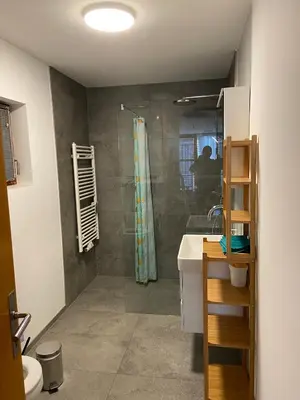 Ein Badezimmer in der Unterkunft Haus Elke