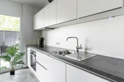 Küche/Küchenzeile in der Unterkunft homy City Diamant in Feldkirch, Grenznähe und doch Zentral