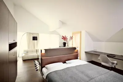 Ein Bett oder Betten in einem Zimmer der Unterkunft Hotel Post Bezau