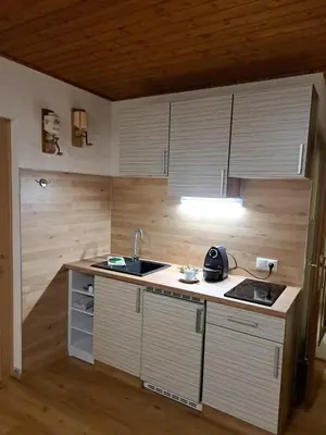 Küche/Küchenzeile in der Unterkunft Ferienwohnung Zanier