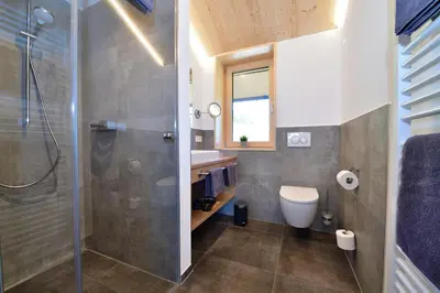 Ein Badezimmer in der Unterkunft Straußberghof