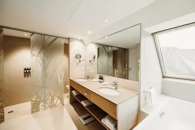 Ein Badezimmer in der Unterkunft Seehotel am Kaiserstrand